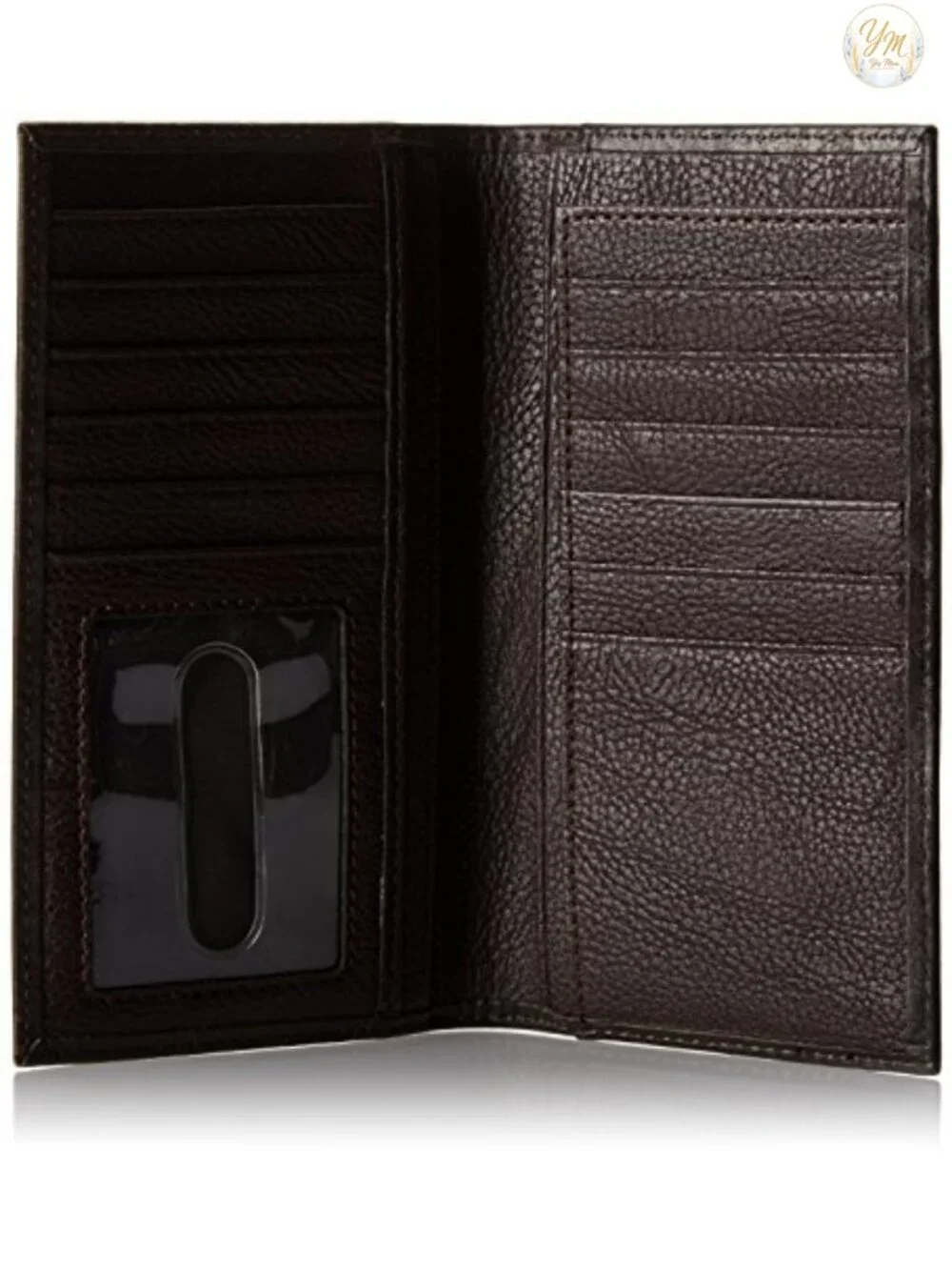 Nocona Men's Western Leather Bifold Wallet with Clear ID Window